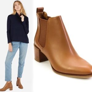 Everlane The Heel Boot with box cognac color size 9. Excellent condition